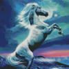 White Stallion Horse Diamond Painting