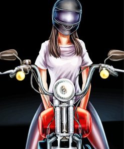 Woman biker Diamond Dotz