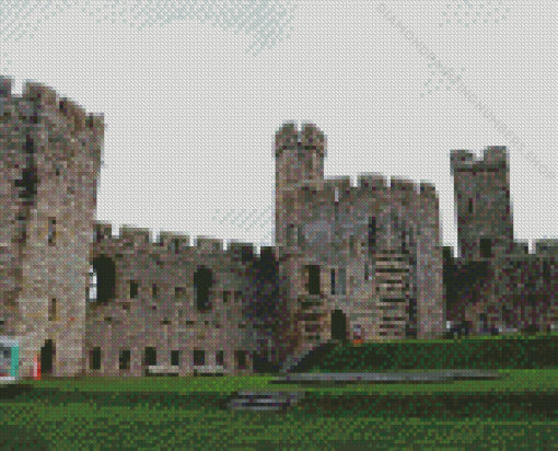 Caernarfon Castle Diamond Painting