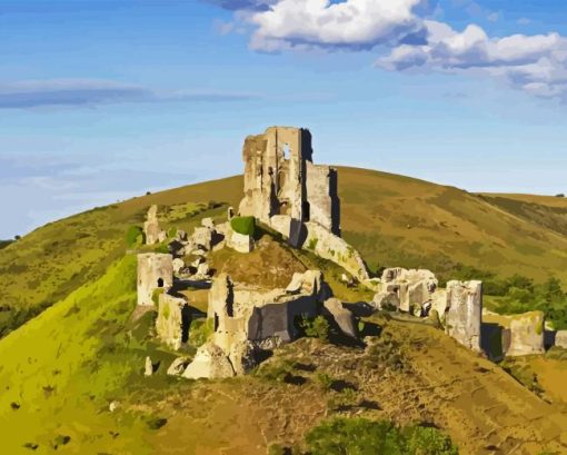 Corfe Castle Diamond Painting