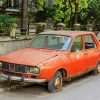 orange old rusty car diamond paints