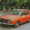 orange old rusty car diamond paints