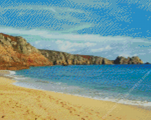 Porthcurno Beach Diamond Painting