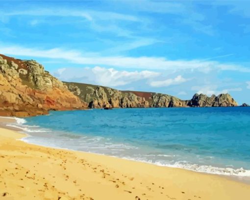 Porthcurno Beach Diamond Painting