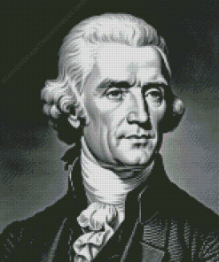 Thomas Jefferson Black And White Diamond Painting