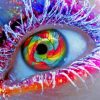 Abstract colorful Eye Diamond By Numbers