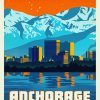 Anchorage Illustration Poster Diamond With Numbers