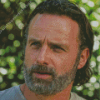 Andrew Lincoln as rick grimes in walking dead Diamond With Numbers