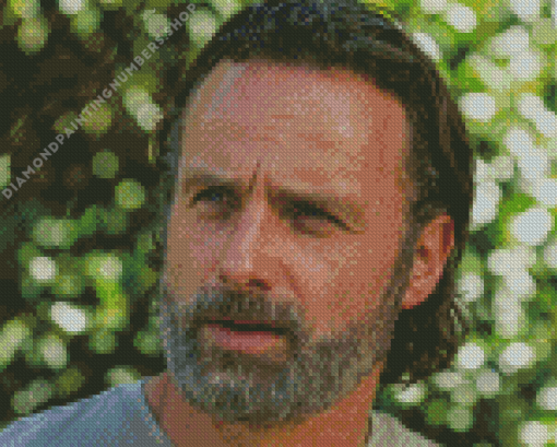 Andrew Lincoln as rick grimes in walking dead Diamond With Numbers