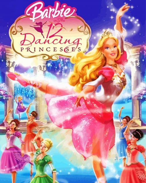 Barbie and the twelve dancing princesses poster Diamond Paints