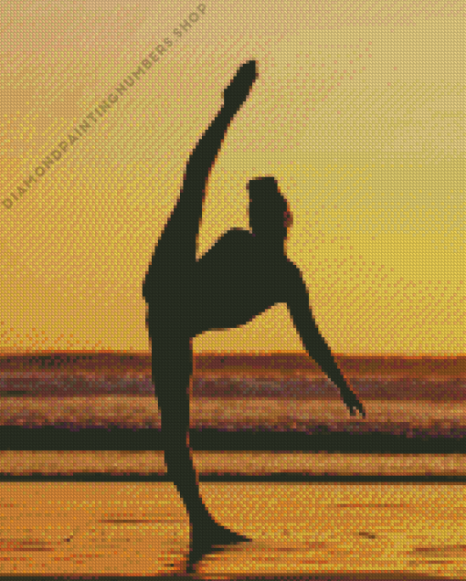 Beach dancer silhouette Diamond Paints