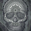 Black And White Mandala skull Diamond Paintings