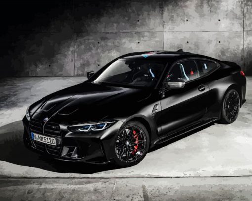 Black Matt BMW M4 Car Diamond Paints