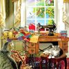 Cats in the sewing room Diamond Paintings