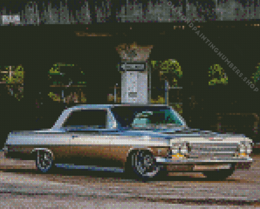 Chevy impala 68 Classic Car Diamond By Numbers