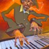 Cool Black man at piano Diamond Paints