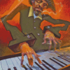 Cool Black man at piano Diamond Paints