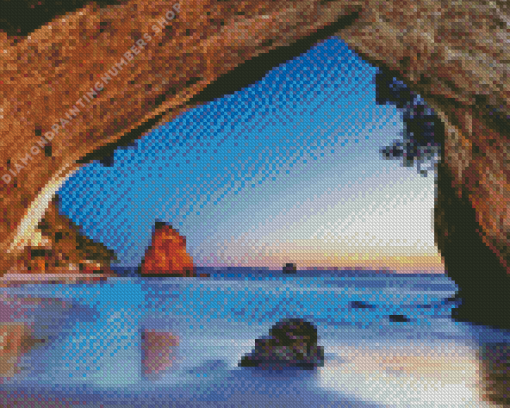 Cthedral Cove Coromandel Diamond Paintings