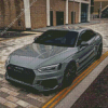 Dark Grey Audi a3 Car Diamond Paints