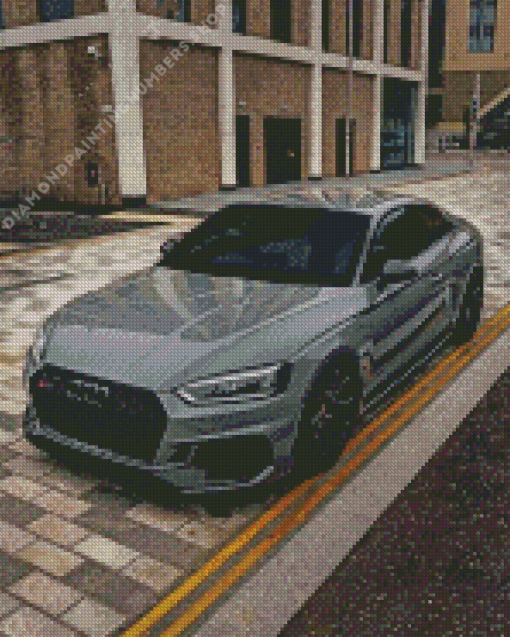 Dark Grey Audi a3 Car Diamond Paints