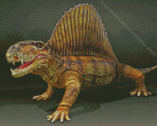 Dimetrodon Animal Diamond By Numbers