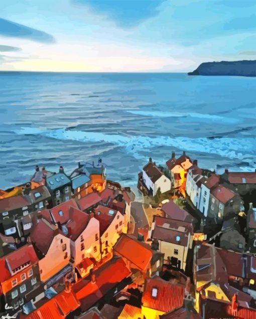 England robin hood bay village Diamond By Numbers