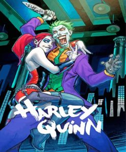 Harley Quinn and the joker poster Diamond By Numbers