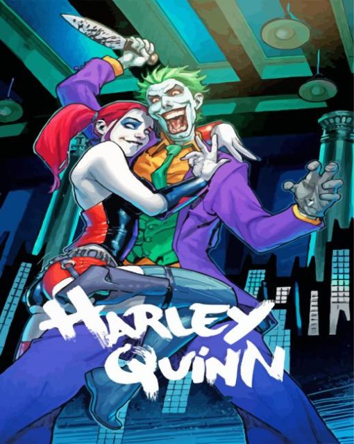 Harley Quinn and the joker poster Diamond By Numbers