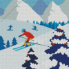 Illustraion Alpine ski Diamond Paintings