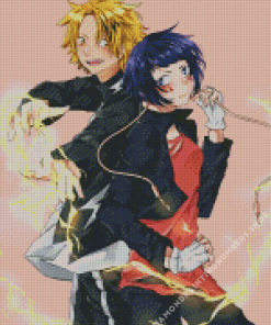 Jirou Kyouka And kaminari denki Diamond With Numbers