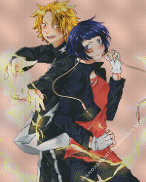 Jirou Kyouka And kaminari denki Diamond With Numbers