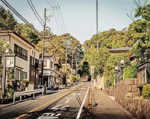 Kamakura City Streets Diamond Paintings