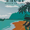 Kauai Heaven on earth Poster Illustration Diamond By Numbers