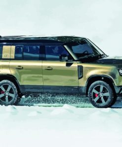 Land rover jeep in snow Diamond By Numbers