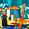 Landscape With Black Figure by Amadeo de Souza Cardoso Diamond Paints