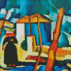 Landscape With Black Figure by Amadeo de Souza Cardoso Diamond Paints