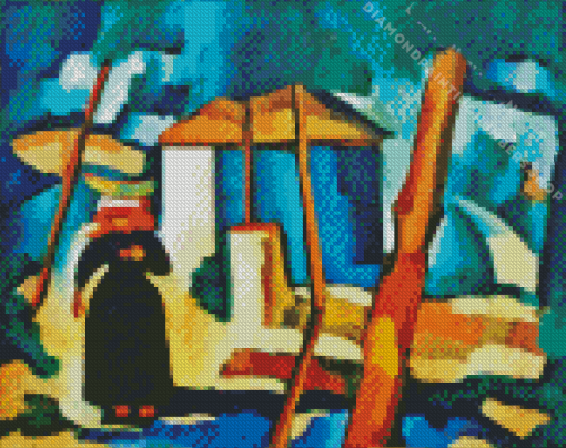 Landscape With Black Figure by Amadeo de Souza Cardoso Diamond Paints