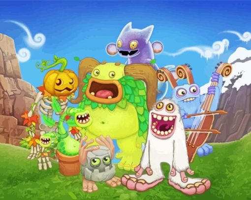 My singing monsters characters Diamond Paintings