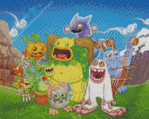 My singing monsters characters Diamond Paintings