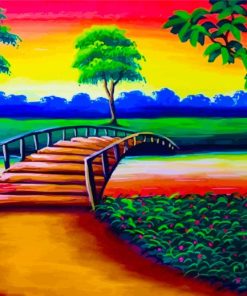 Nature Wooden bridge Diamond Paints