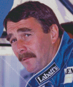 Nigel Mansell racing driver Diamond By Numbers