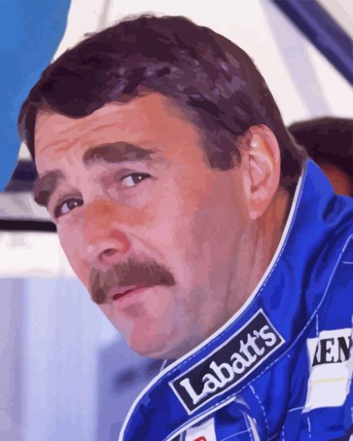 Nigel Mansell racing driver Diamond By Numbers