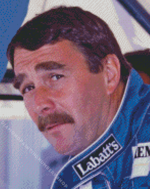 Nigel Mansell racing driver Diamond By Numbers