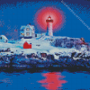 Nubble Lighthouse Diamond By Numbers