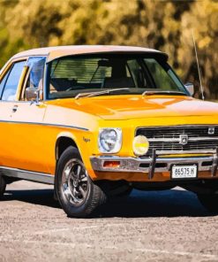 Orange Holden HQ Kingswood Car Diamond By Numbers