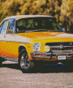 Orange Holden HQ Kingswood Car Diamond By Numbers