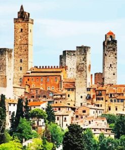 San gimignano town Diamond By Numbers