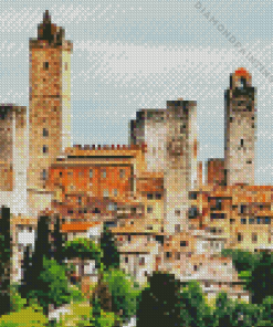 San gimignano town Diamond By Numbers