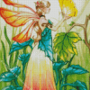 Spring Fairy And Butterfly Diamond By Numbers