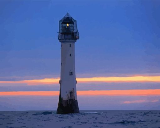 The Bell Rock Arbroath Lighthouse Diamond With Numbers